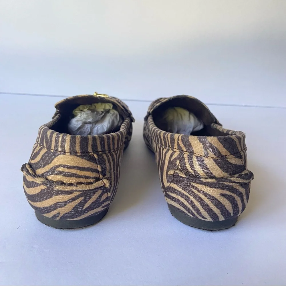 Michael Kors Zoey Zebra Print Loafers Kids Size 2